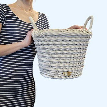 Кашпо из искусственного ротанга корзина бри 12 литров